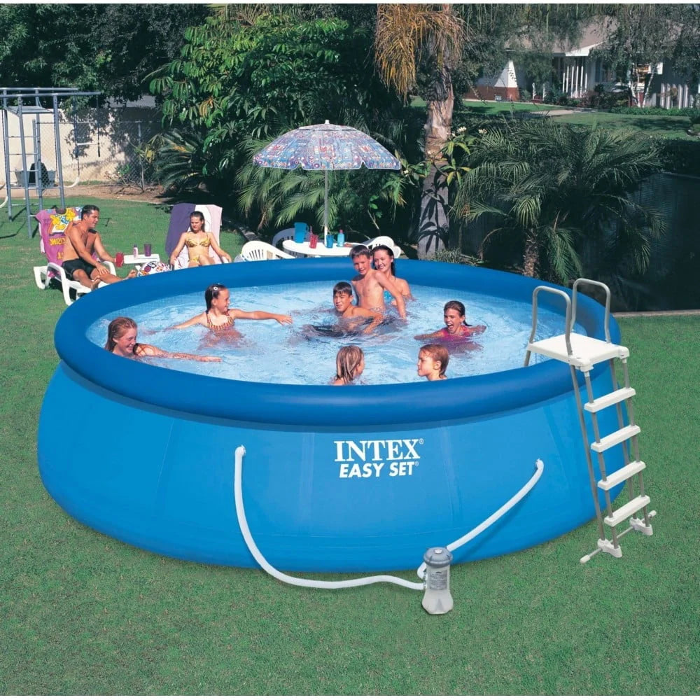 15' x 4' Inflatable Pool with Ladder and Pump T965
