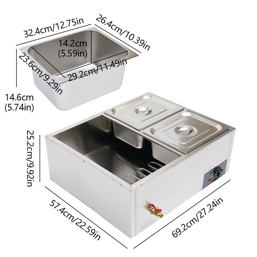 4 Pans Commercial Food Warmer Steam Table N938415