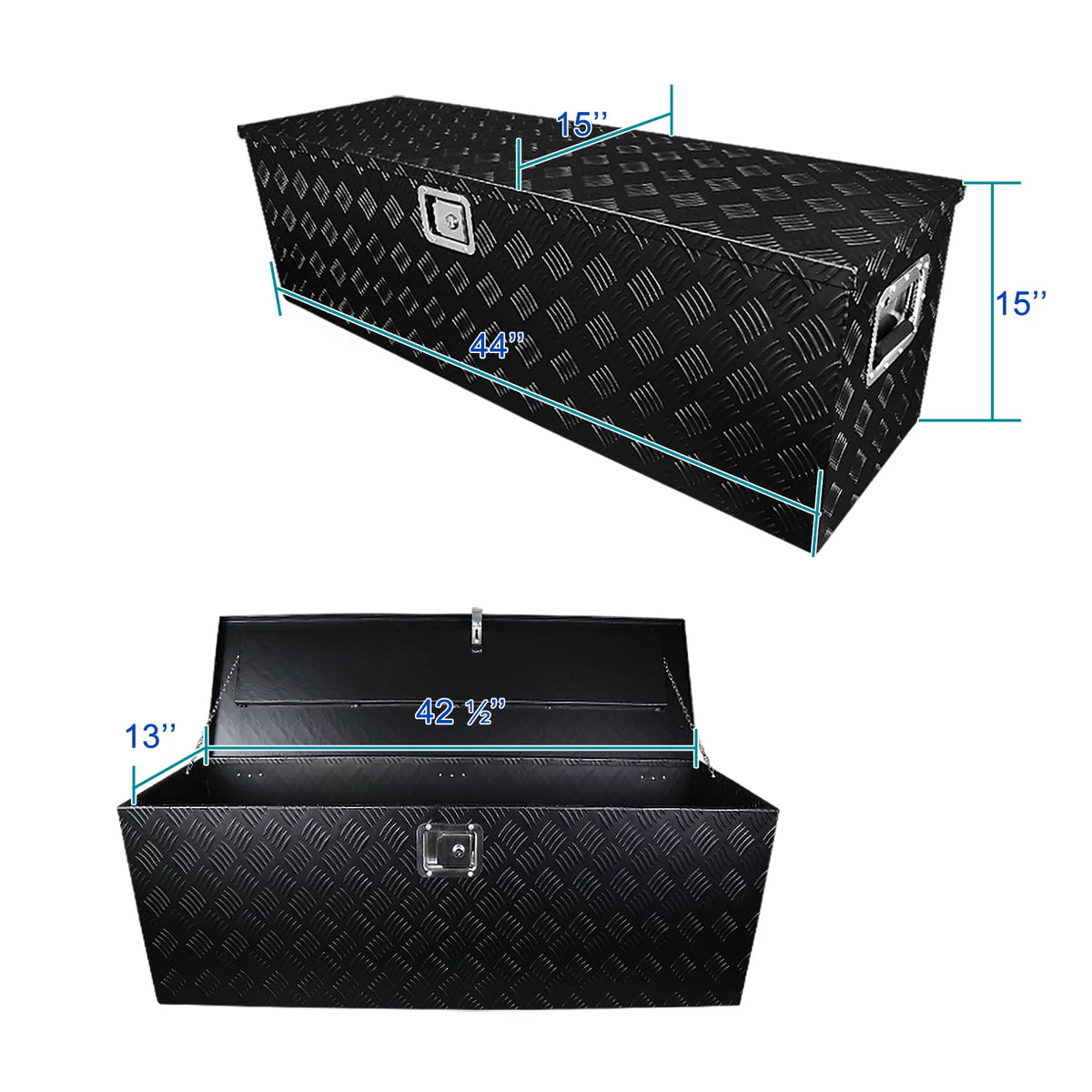 Heavy Duty Black Aluminum Truck Tool Box A711142