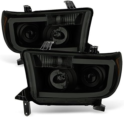 Black Housing Projector Headlights Replacement Pair Set D750