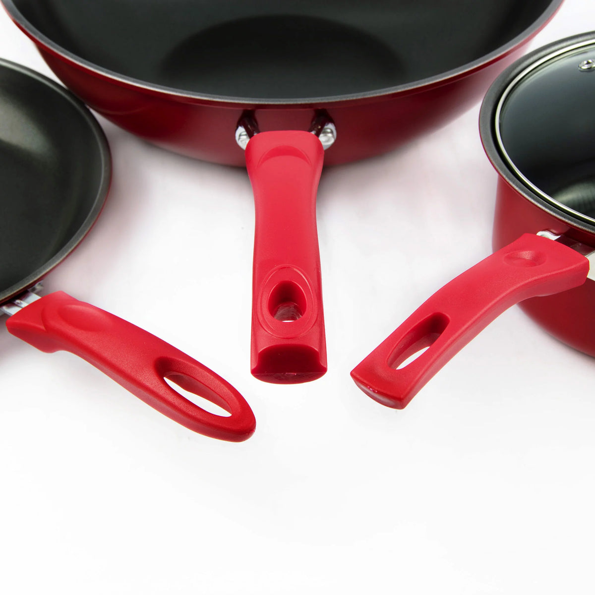 4-Piece Non-Stick Cookware Set in Red F125081