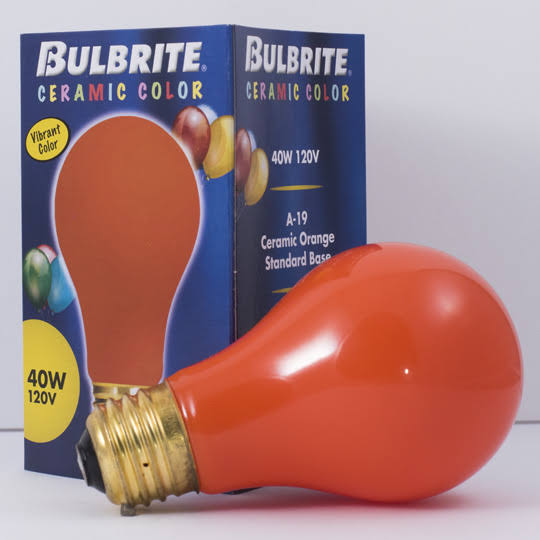 Set of 18 Dimmable Incandescent Light Bulb Ceramic Orange F23272