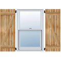 Board-n-Batten Shutters with Z-Bar, Rough Sawn Western Red Cedar R9423