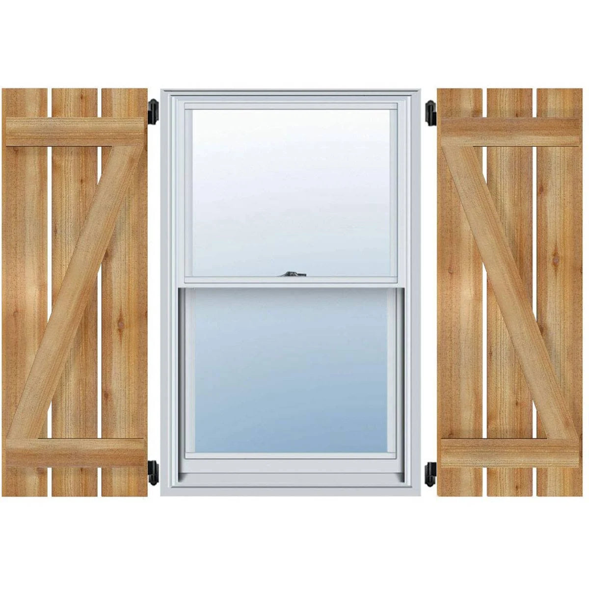 Board-n-Batten Shutters with Z-Bar, Rough Sawn Western Red Cedar R9423
