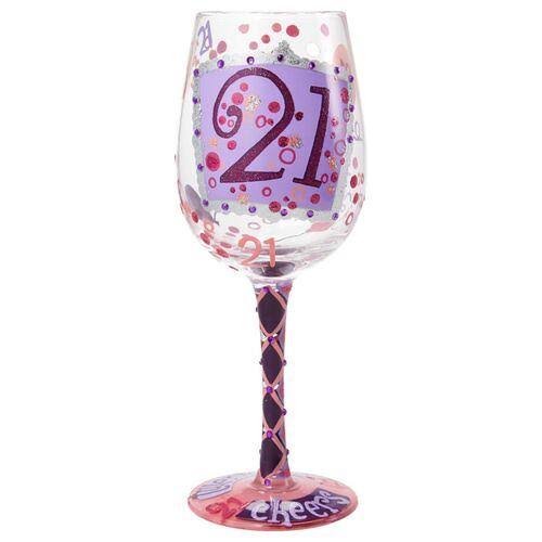 15 oz. Handpainted Wine Glass E735937