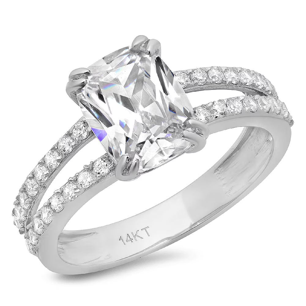 18K White Gold Diamond Engagement Ring U164680