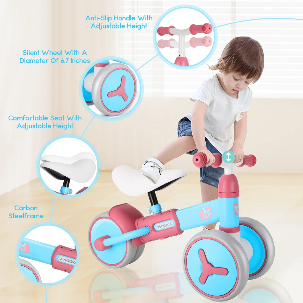 Baby Balance Bike with 4 Wheels V128