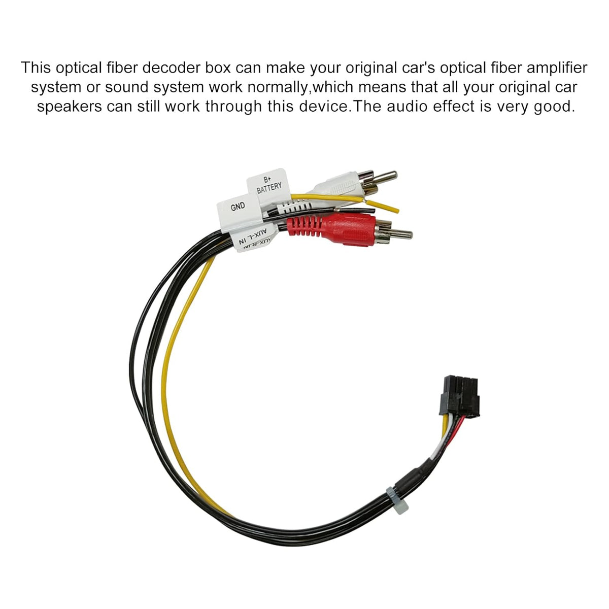 Fiber Optic Box Decoder for Head Unit Replacement Car Stereo Radio L1927