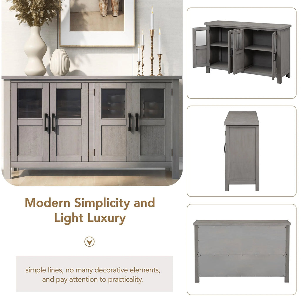 Buffet Cabinet with 4 Doors and Adjustable Shelves F761955