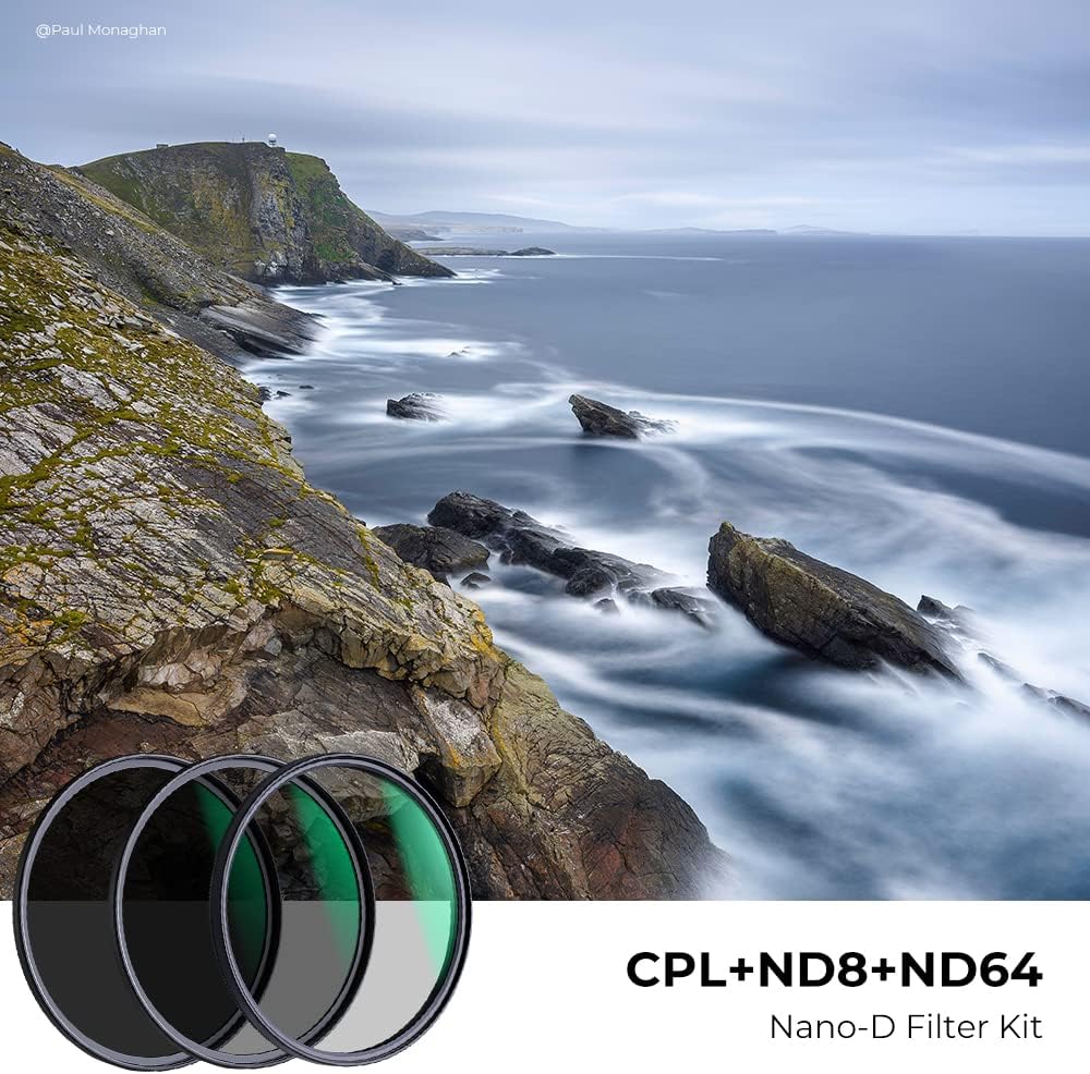 46mm ND8 ND64 CPL Circular Polarizer Filter Kit with Multi-Layer Coatings, Pack of 2 A754328