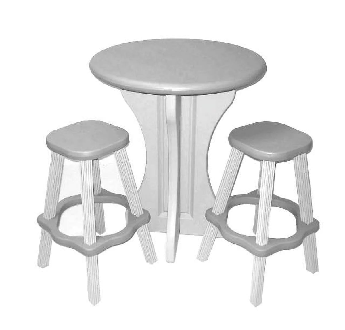 Weather Proof Resin Patio Table 30" x 36" Gray Q83718
