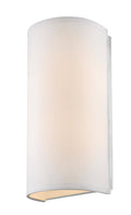 White Fabric 2 Light Wall Sconce A538039