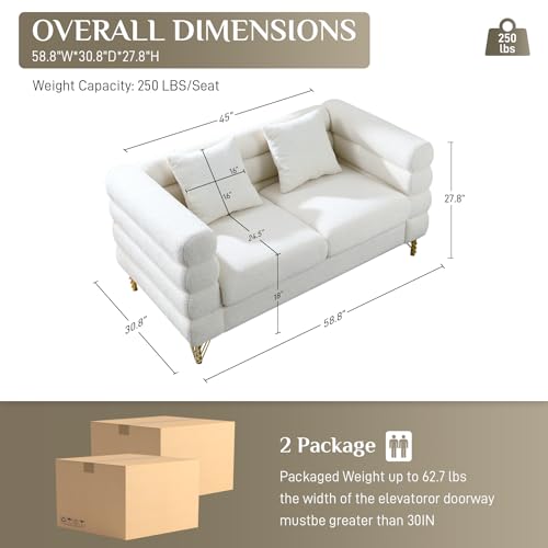 Black Boucle 3 Seater Sofa with 3 Pillows S7870