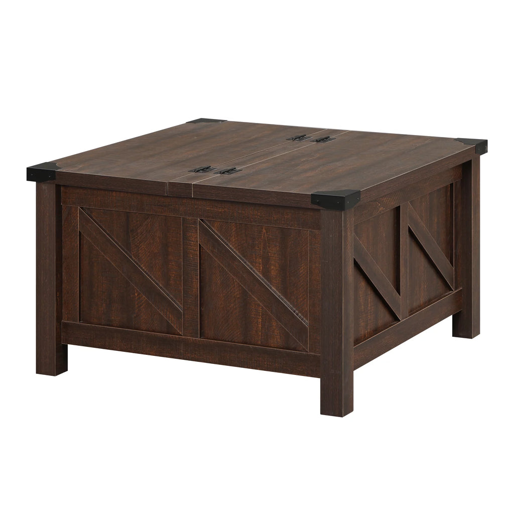 Lift Top Square Coffee Table with Storage Brown G26265