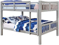Twin Over Twin Wood Bunk Bed in Gray U85087