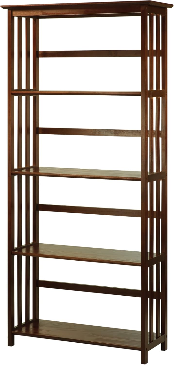 5-Shelf Bookcase, Walnut X9706