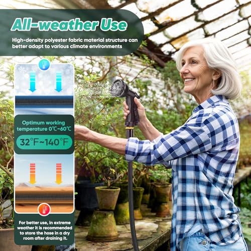 100FT Lightweight Garden Hose with 8 Function Nozzle K675096