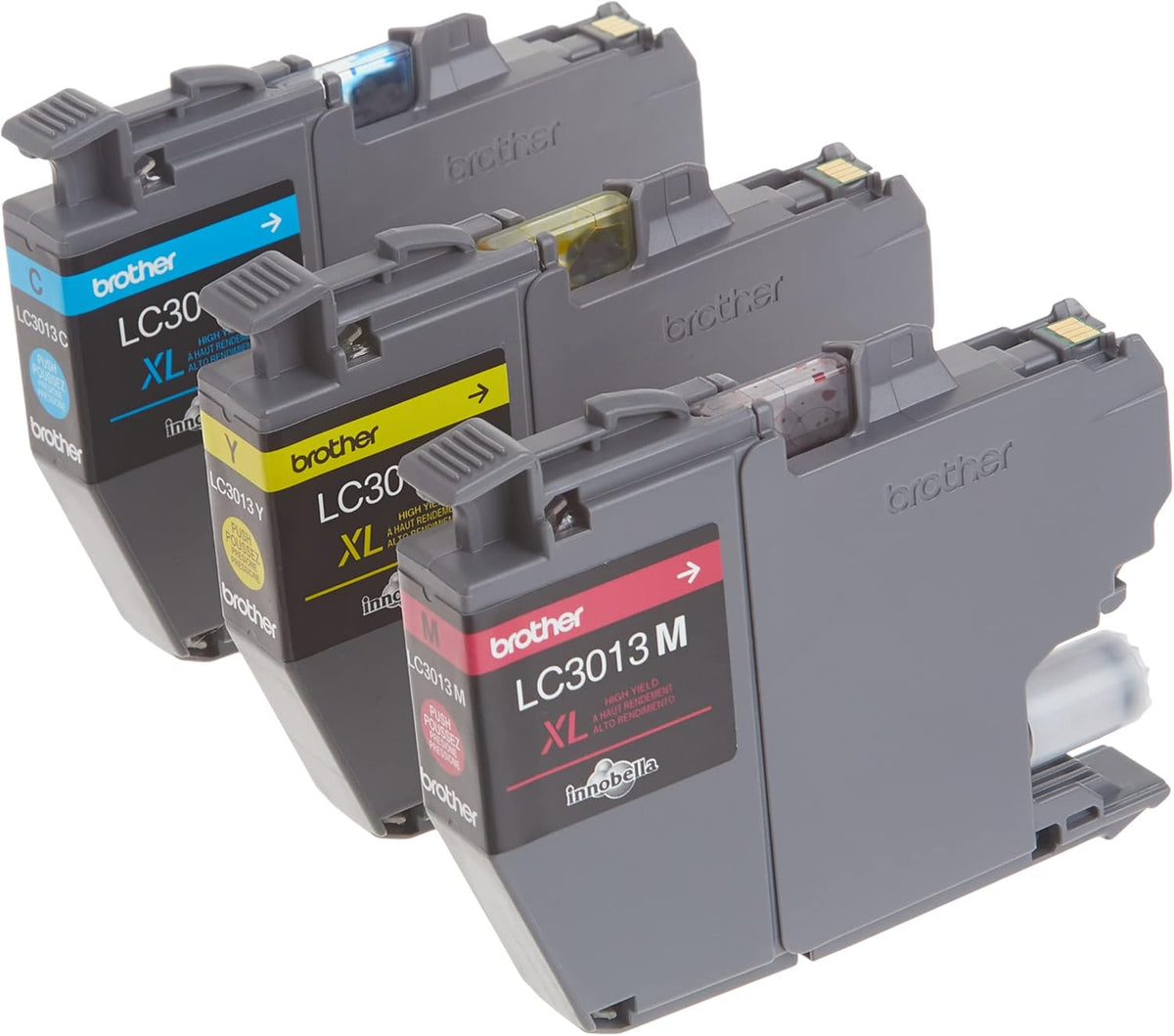 3-Pack High Yield Color Ink Cartridges, Magenta and Yellow, LC3013 Ink Yellow D26839