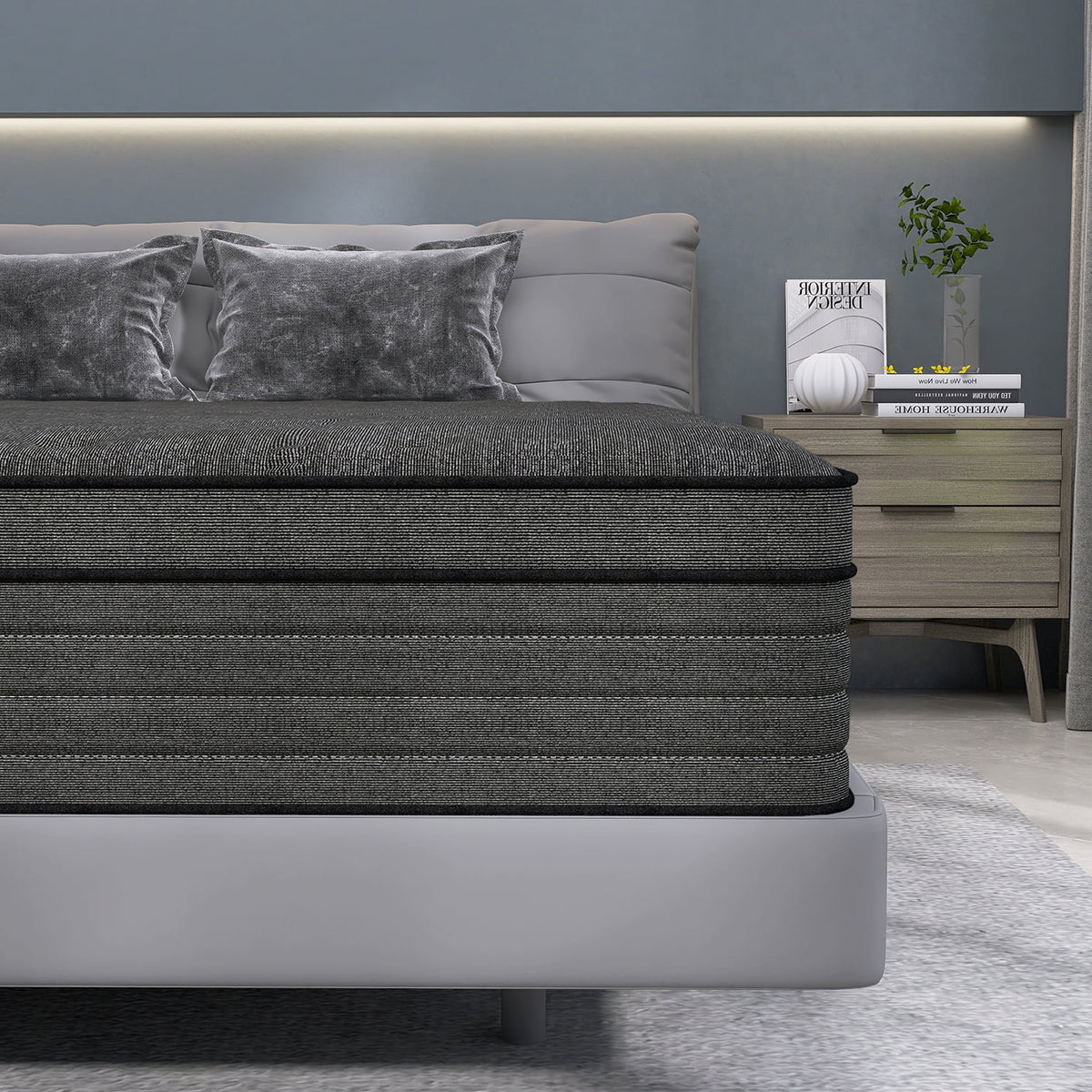 Queen Gel Memory Foam Spring Hybrid Mattress Z194