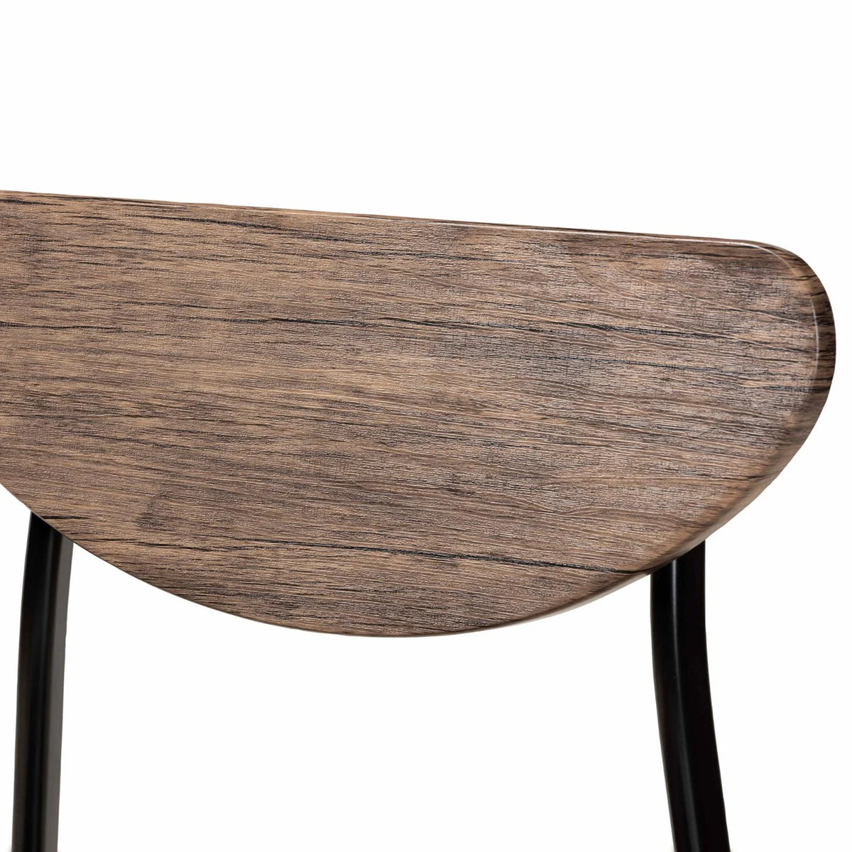 Brown Wood and Black Dining Chair Set of 4 Y956995