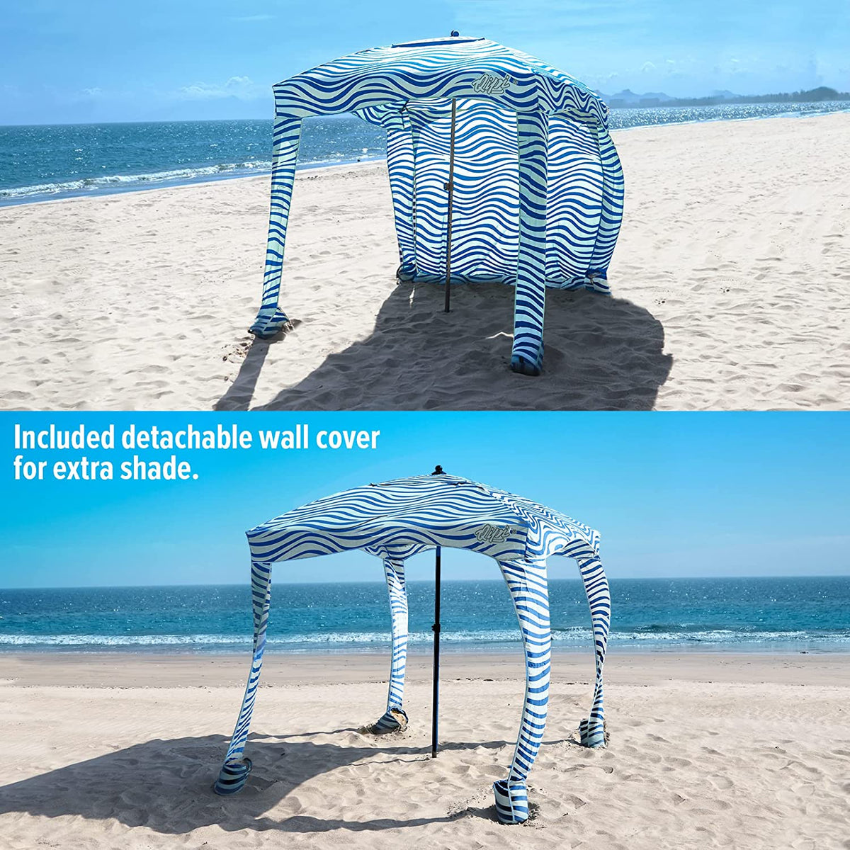 6' x 6' Waterproof Beach Shelter with Side Wall F729