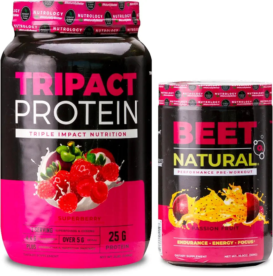 Superberry Protein Powder and Passion Fruit Pre Workout Powder D75114