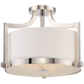 Semi Flush 3 Light Polished Nickel 16 inch 180 Watts Z2323