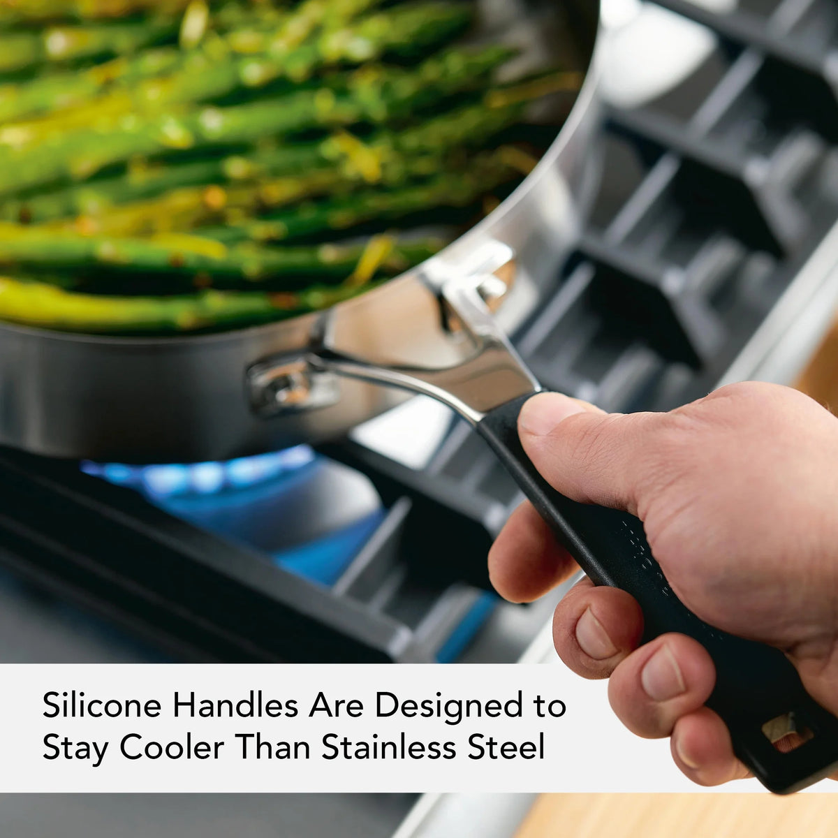 10 Pieces Brushed Stainless Steel Cookware Set F957915
