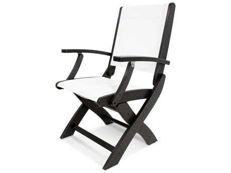 Slate Grey / Navy Blue Sling Folding Chair J594591