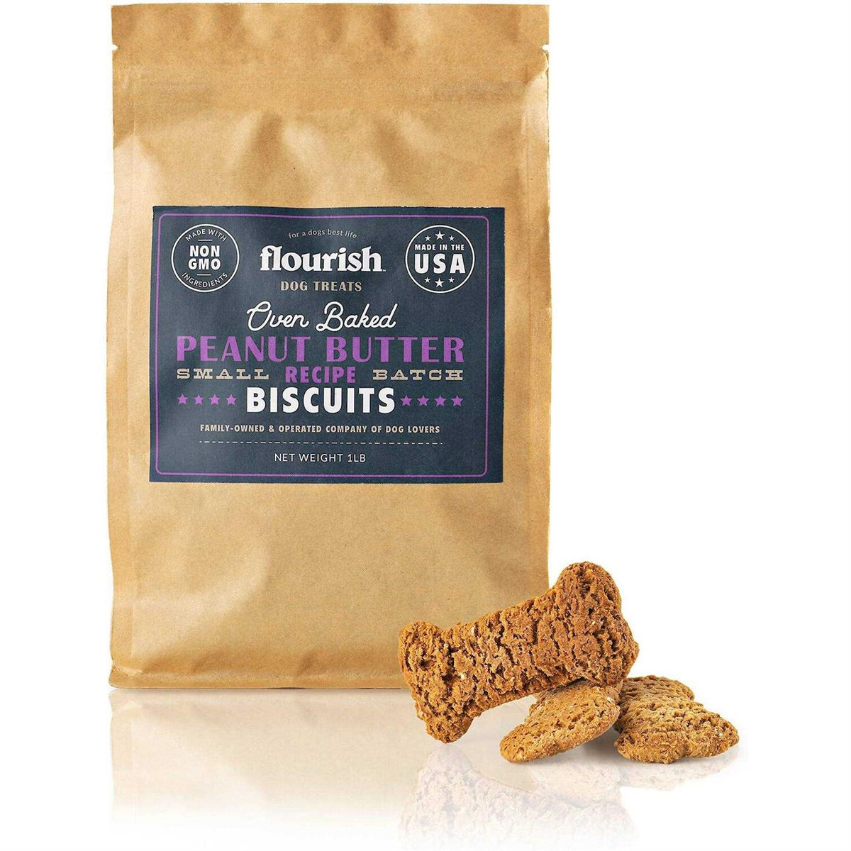 Peanut Butter Banana Biscuit Dog Treats F472