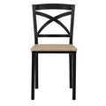 5-Piece Industrial Wooden Dining Set with Metal Frame and 4 Ergonomic Chairs K90356
