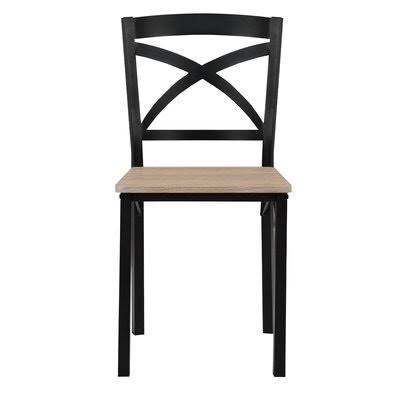 5-Piece Industrial Wooden Dining Set with Metal Frame and 4 Ergonomic Chairs K90356