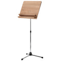 Chrome Orchestra Music Stand with Walnut Wooden Desk X914