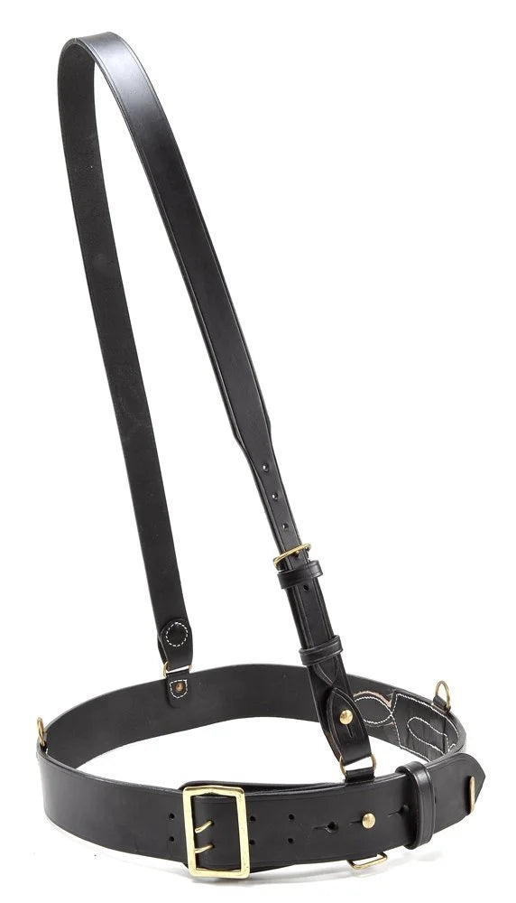 Black Leather Sam Browne Belt with Shoulder Strap C23946