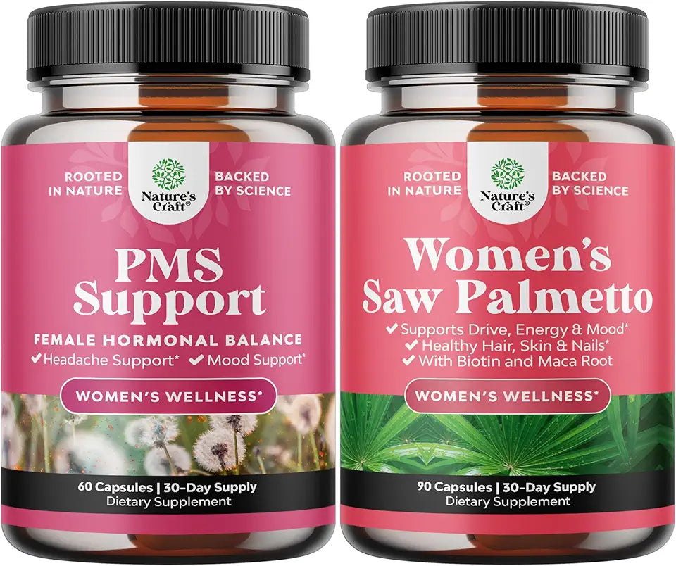 PMS Support Supplement and Saw Palmetto I934740