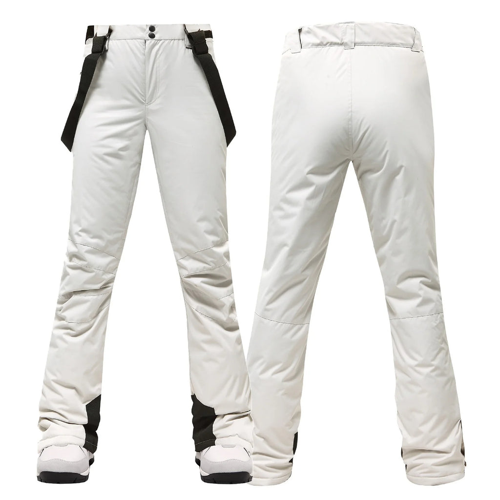 White Waterproof Insulated Snow Bib Trousers J768939