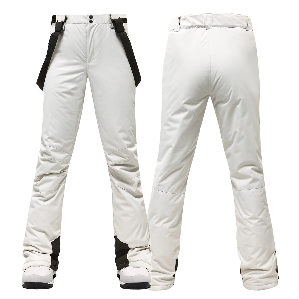 White Waterproof Insulated Snow Bib Trousers J768939