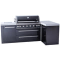 Black Stainless Steel Island Grill with 90 Degree Corner C972514