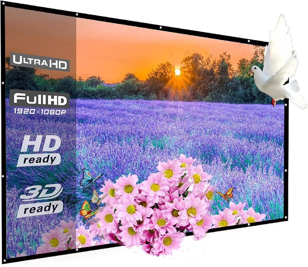 180 Inch 16:9 Portable Folding Projector Screen H830988
