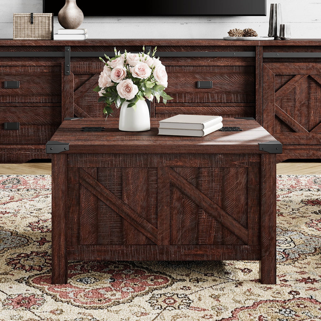 Lift Top Square Coffee Table with Storage Brown G26265