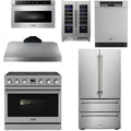 36 Electric Range, Range Hood, Refrigerator, Dishwasher, Microwave and Wine Cooler N634051