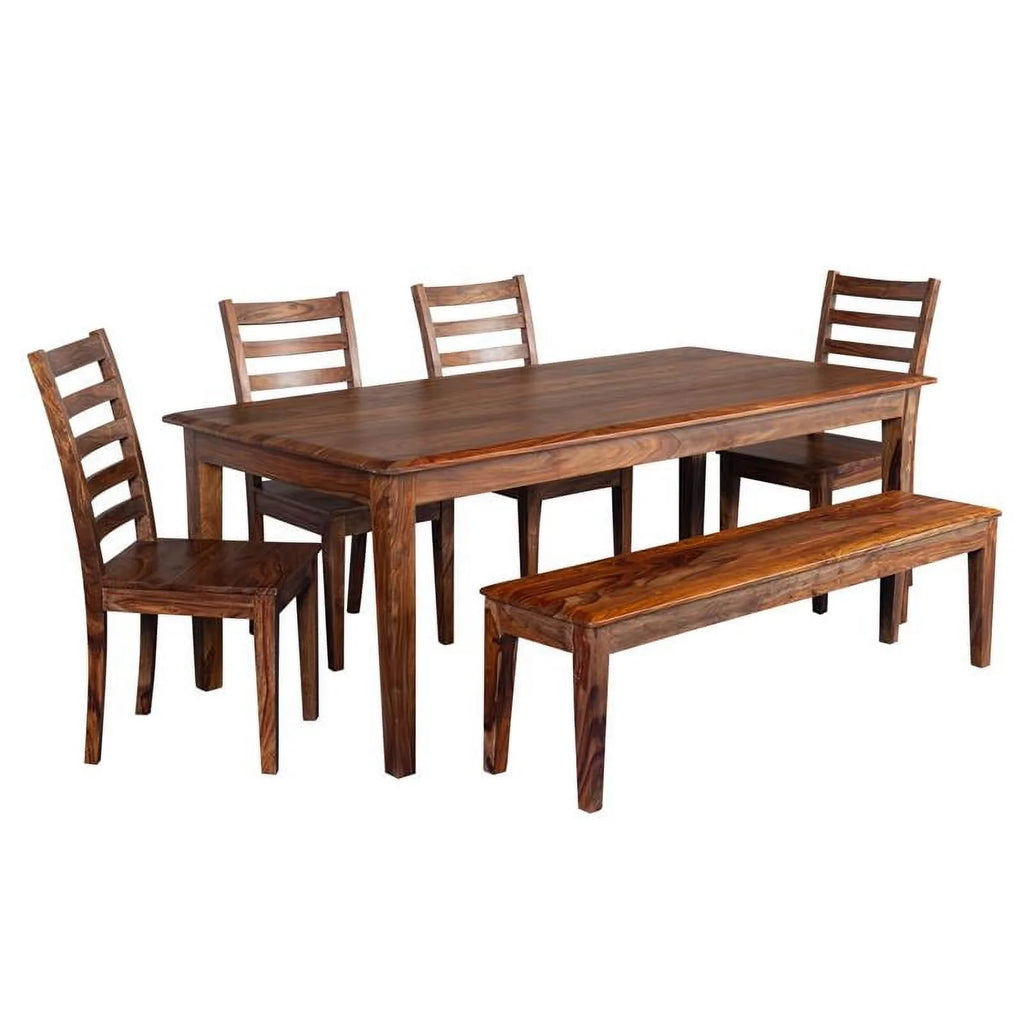 Solid Sheesham Wood Dining Table Brown I688407