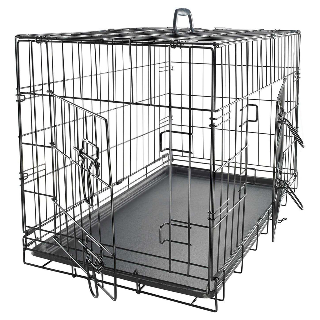 Double-Door Folding Wire Dog Crate E4046