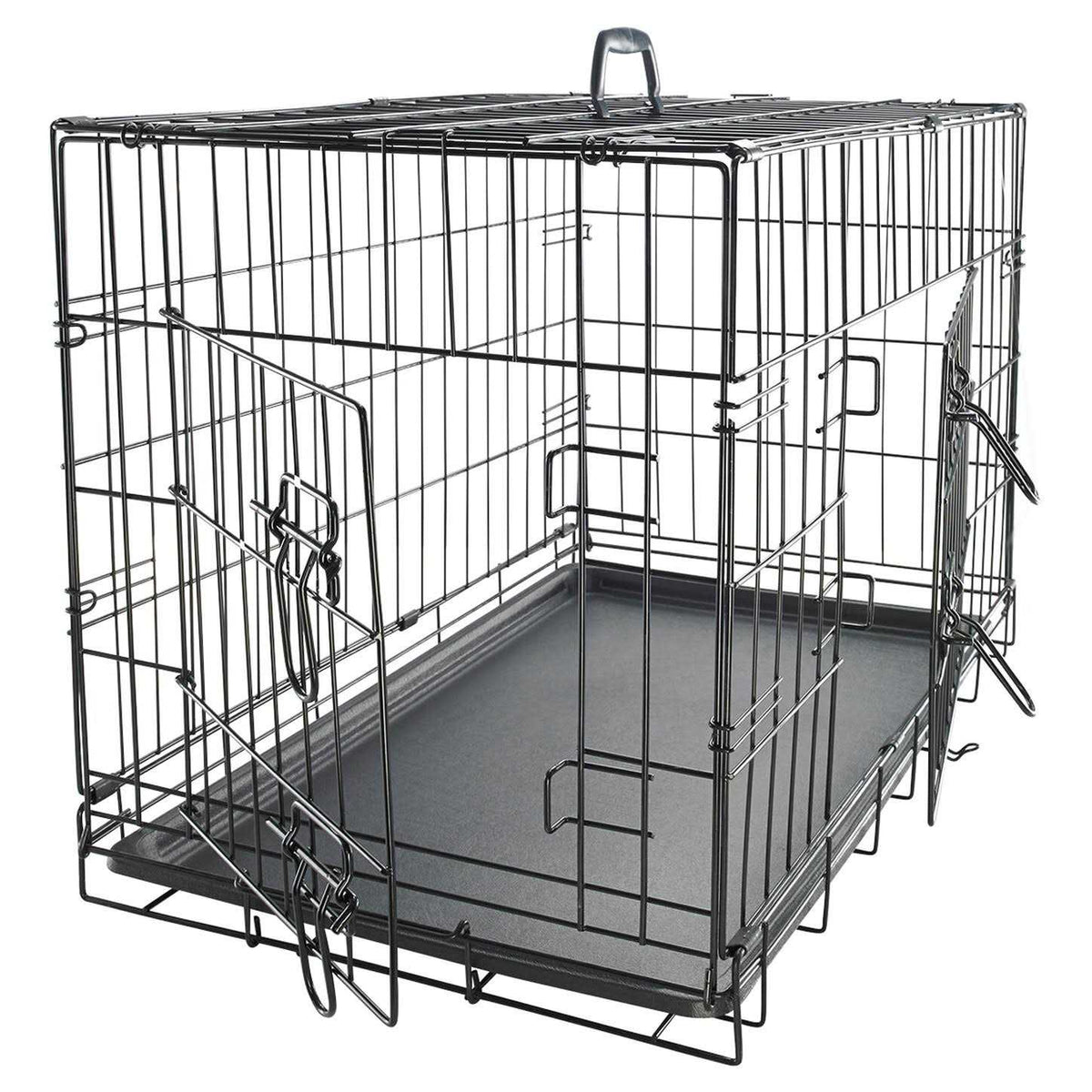 Double-Door Folding Wire Dog Crate E4046