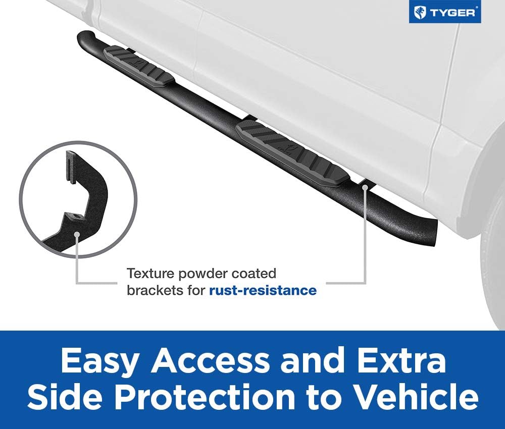 Textured Black 3.5" Side Step Nerf Bars B7830