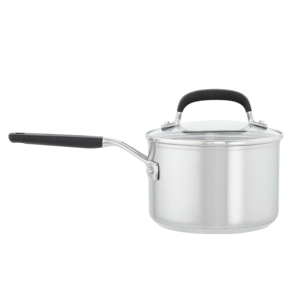 10 Pieces Brushed Stainless Steel Cookware Set F957915