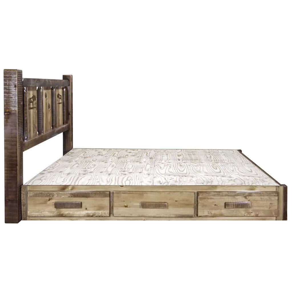California King Platform Bed with Storage K1187