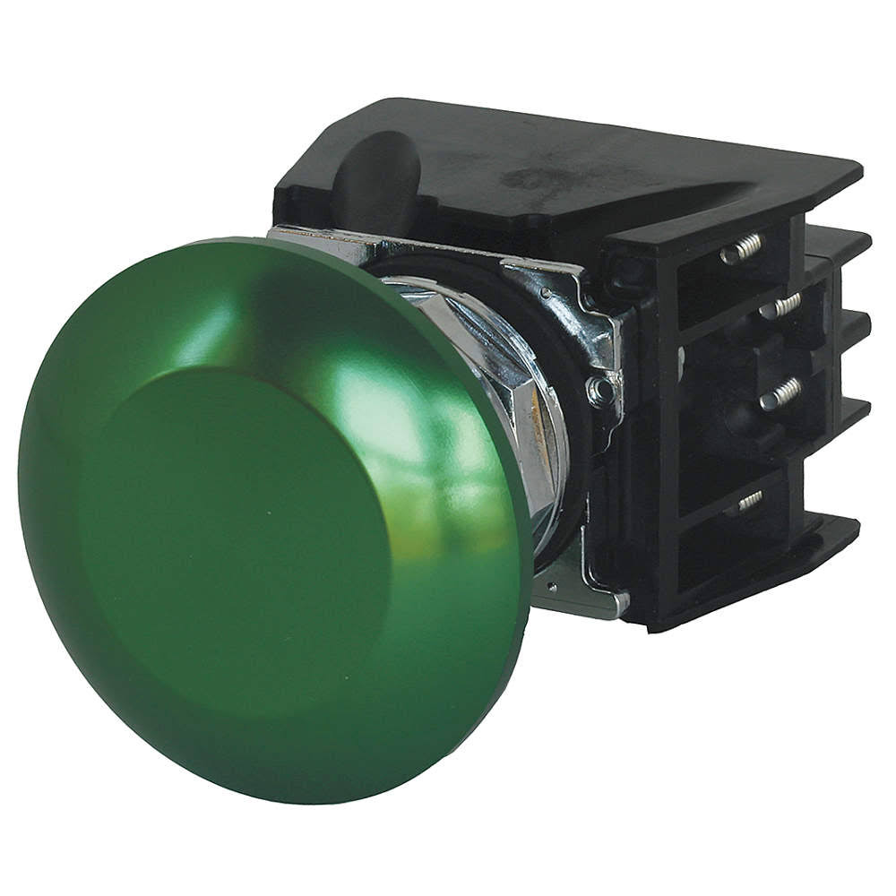 Green Mushroom Push Button with Contacts C1468