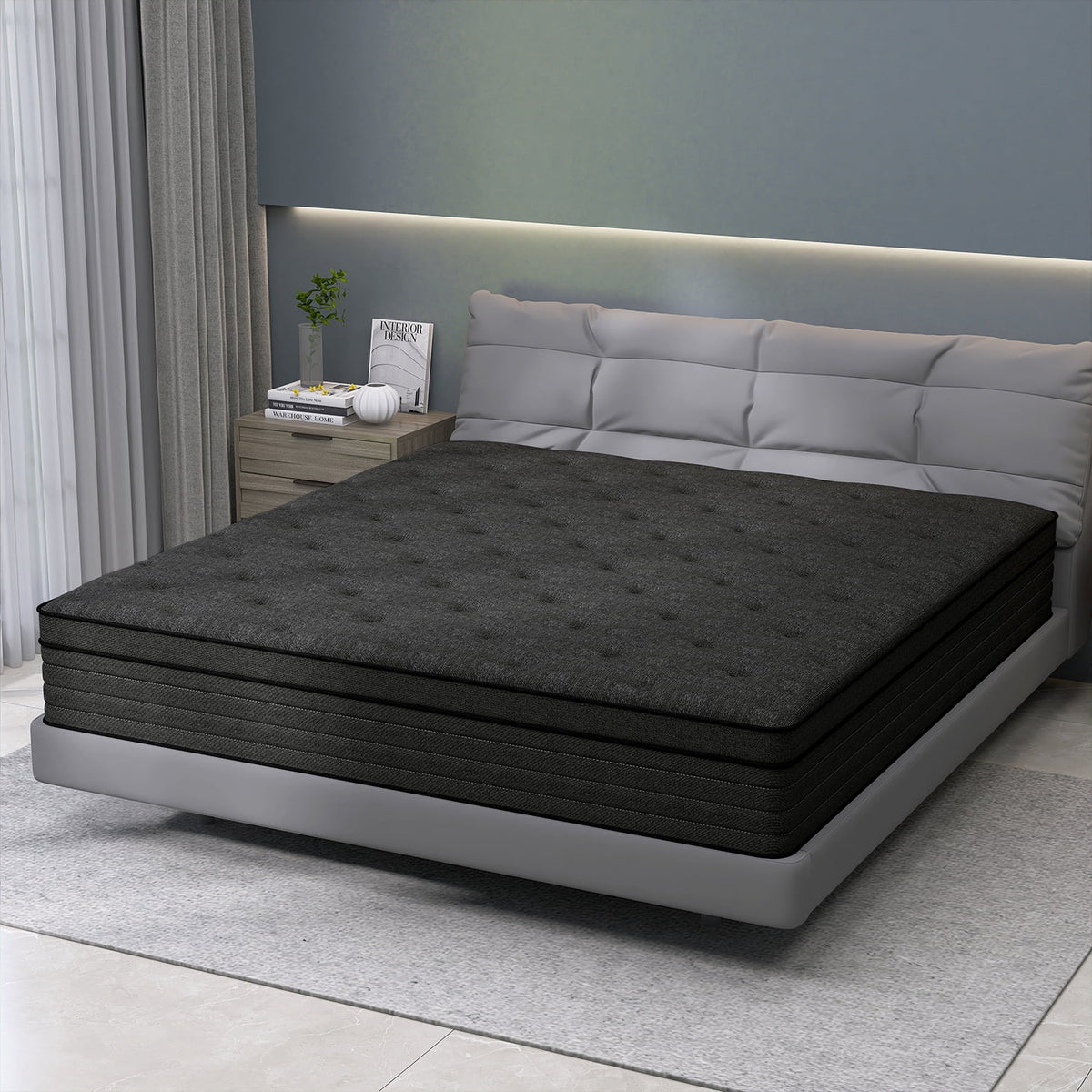 Queen Gel Memory Foam Spring Hybrid Mattress Z194