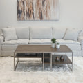 Wood Metal Coffee Table with Shelf H193